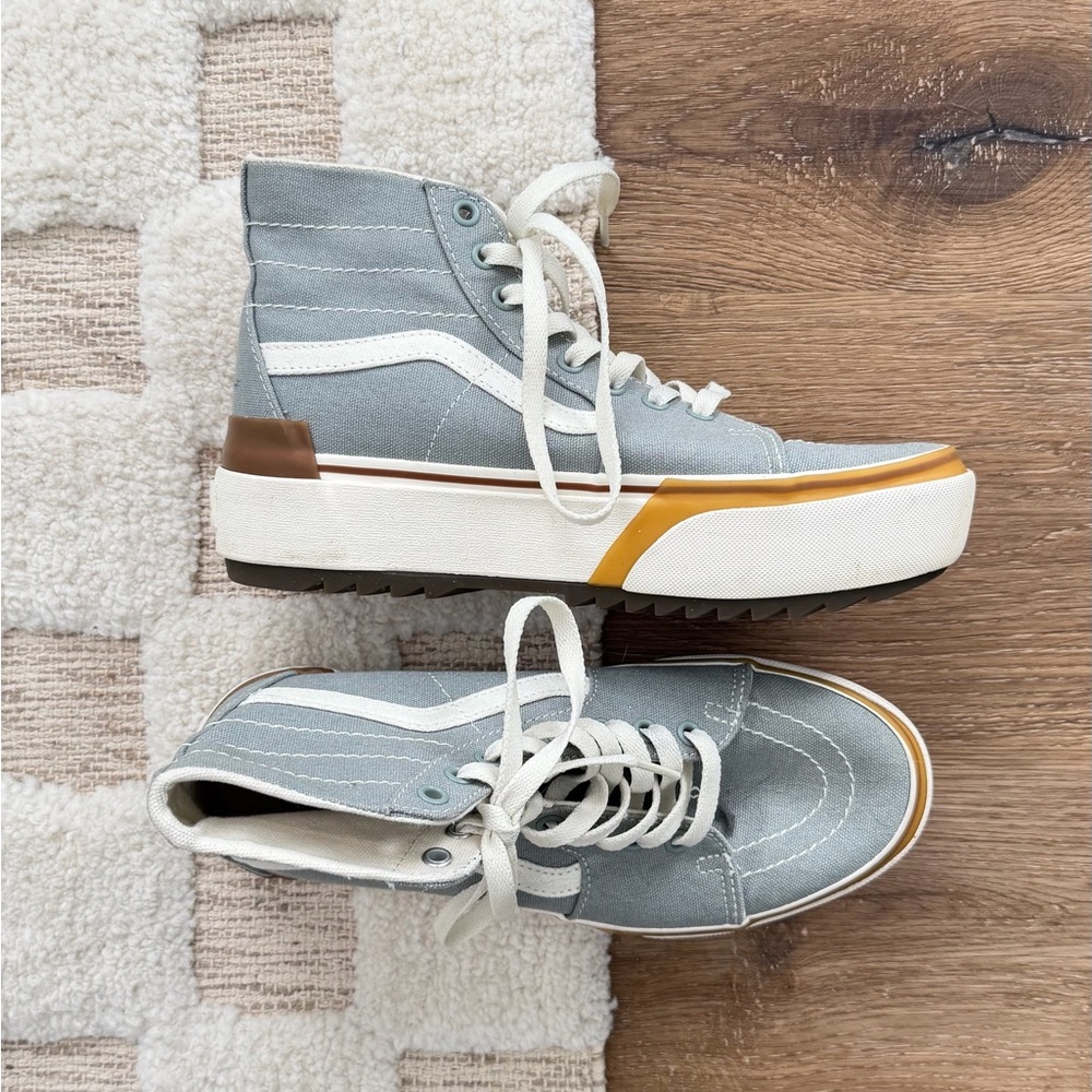 Vans Sk8-Hi Tapered Stacked Platform Sneakers in Green Milieu Gum - Picture 2 of 6